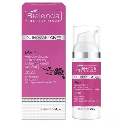Bielenda Professional SUPREMELAB Essence of Asia, Glow! Antioxidant Face Cream with Japanese Camellia Oil SPF 20 (Antyoksydacyjny krem do twarzy)