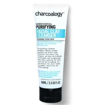 Charcoalogy Bamboo Charcoal Purifying Facial Clay Cleanser (Żel do mycia twarzy z węglem bambusowym)