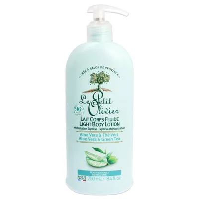 Le Petit Olivier Aloe Vera & Green Tea, Light Body Lotion (Aloes i zielona herbata, Lekki balsam do ciała)