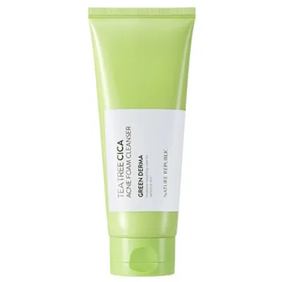 Nature Republic Green Derma Tea Tree Cica Acne Foam Cleanser (Pianka do mycia twarzy)