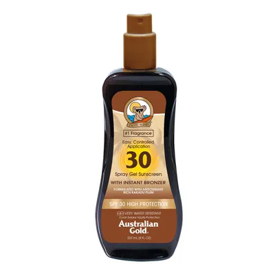 Australian Gold Spray Gel Sunscreen with Instant Bronzer SPF 30 (Spray do opalania)