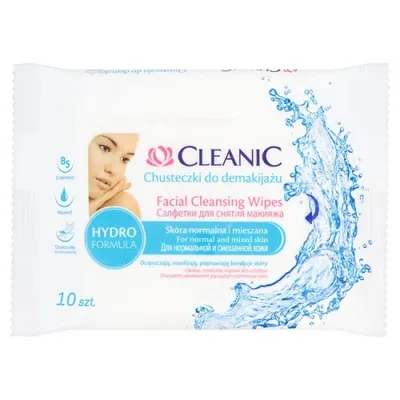 Cleanic Hydro Formuła, Chusteczki do demakijażu do skóry normalnej i mieszanej