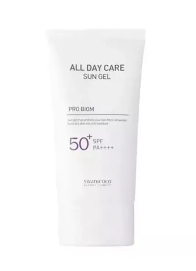 Swanicoco All Day Care Pro-Biom Sun Gel SPF 50 + PA ++++ (Lekki krem-żel nawilżający z wysoką ochroną przeciwsłoneczną)