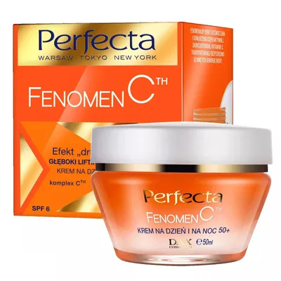 Perfecta Fenomen C,  Krem na dzień i na noc 50+ SPF 6 `Efekt „drugiej skóry”, głęboki lifting i nawilżenie` (krem na dzień i na noc)