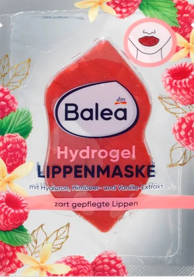 Balea Raspberry & Vanilla, Hydroel Lip Mask (Malina i Wanilia, Hydrożelowa maska do ust)