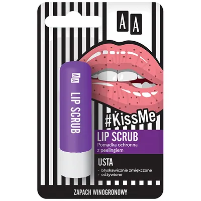 AA #Kissme Lip Scrub, Pomadka ochronna z peelingiem (różne rodzaje)