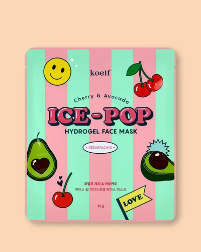 Petitfee Cherry & Avocado, Ice-Pop Hydrogel Face Mask (Hydrożelowa maska do twarzy)