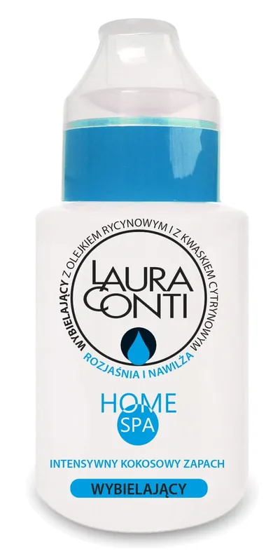 Laura Conti Home Spa, Zmywacz do paznokci wybielający z olejkiem rycynowym i z kwaskiem cytrynowym