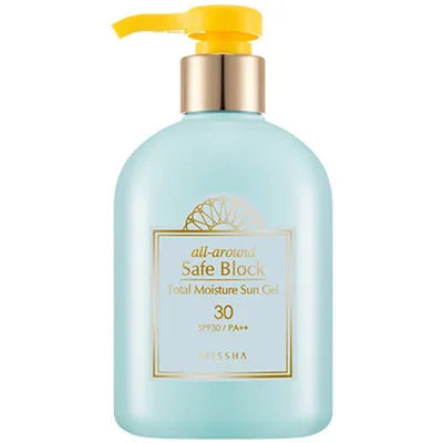 Missha All Around Safe Block, Total Moisture Sun Gel SPF30/PA+++ (Nawilżający i odświeżający żel przeciwsłoneczny)