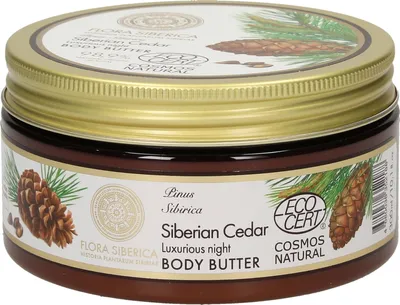 Natura Siberica Flora Siberica, Siberian Cedar  Luxurious Night Body Butter (Naturalne odżywcze masło do ciała na noc)