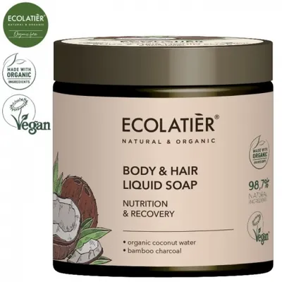 Ecolatier Organic Coconut, Body & Hair Liquid Soap Nutrition & Recovery (Mydło do ciała i włosów `Odżywianie i regeneracja`)