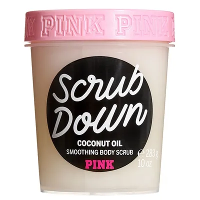 Victoria's Secret Pink, Scrub Down Coconut Oil Smoothing Body Scrub (Peeling do ciała)