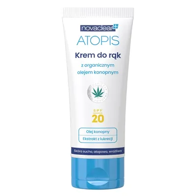 Novaclear Atopis, Krem do rąk z organicznym olejem konopnym SPF 20