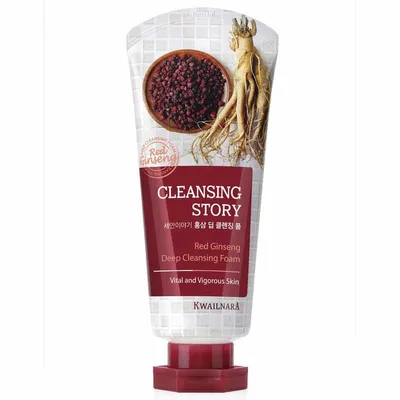 Kwailnara Cleansing Story, Red Ginseng Deep Cleansing Foam (Oczyszczająca pianka na bazie ekstraktu z żeń-szenia)