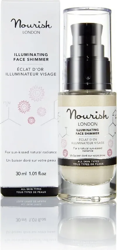 Nourish London Illuminating Face Shimmer (Rozświetlający balsam do twarzy z drobinkami złota)