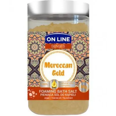On Line Senses, Moroccan Gold, Foaming Bath Salt (Pieniąca sól do kąpieli)