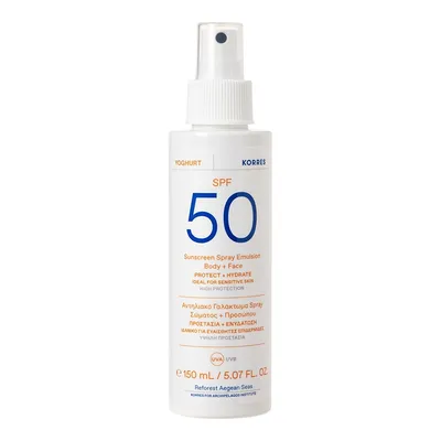 Korres Yoghurt Sunscreen Spray Emulsion Body + Face SPF50 (Emulsja ochronna do ciała i twarzy SPF50)