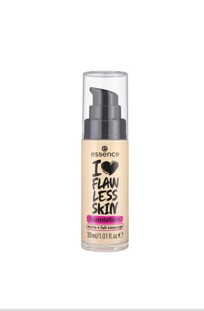 Essence I Love Flawless Skin Foundation (Podkład o wysokim kryciu zapewniający naturalne, matowe wykończenie)