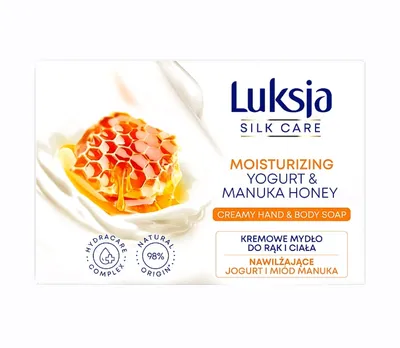 Luksja Silk Care, Moisturizing Yogurt & Manuka Honey  Creamy Hand & Body Soap (Kremowe mydło do rąk i ciała `Jogurt i miód Manuka`)
