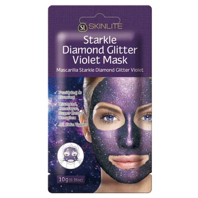 Skinlite Starkle Diamond Glitter Violet Mask (Maseczka diamentowa peel-off)