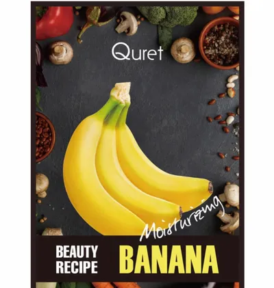 Quret Beauty Recipe, Moisturizing Banana Mask (Maseczka do twarzy nawilżająca `Banan`)