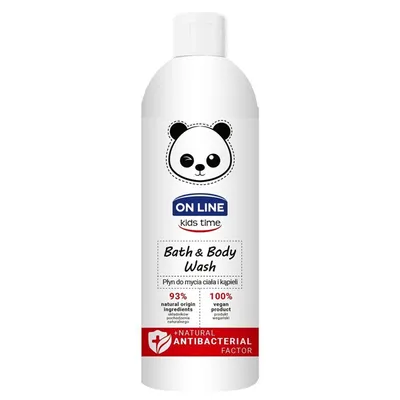 On Line Kids Time, Bath & Body Wash Antibacterial (Antybakteryjny płyn do kąpieli/żel pod prysznic)