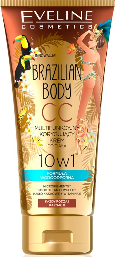 Eveline Cosmetics Brazilian Body, Multifunkcjonalny korygujący krem CC do ciała 10 w 1