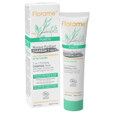 Florame Purete, Masque Purifiant Charbon 2-en-1 (2w1 maseczka oczyszczająca)