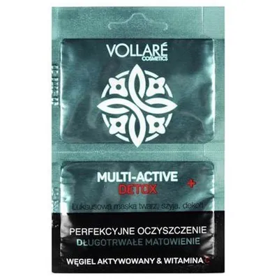 Vollare Cosmetics Luksusowa maska ochronna twarz, szyja, dekolt Multi-active Detox  `Perfekcyjne oczyszczenie, długotrwałe matowienie`