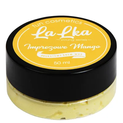 LaLka Fun Cosmetics, Brokatowy krem mus do ciała `Imprezowe Mango`