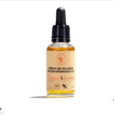Manufaktura Bursztynnika Dynia & Imbir,Serum do włosów wysokoporowatych