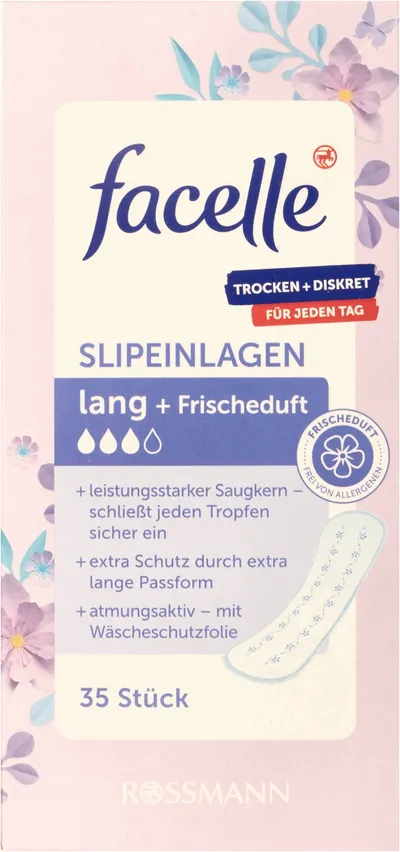 Facelle Slipeinlagen Lang mit Fricheduft (Wkładki higieniczne długie o świeżym zapachu)