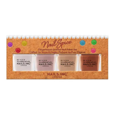 Nails Inc. Nail Spice Gingerbread-Scented Nail Polish Set (Zestaw lakierów)