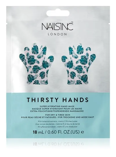 Nails Inc. Thirsty Hands Super Hydrating Hand Mask (Maska nawilżająca do rąk)