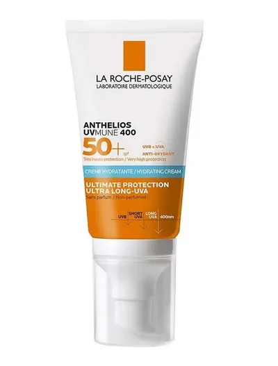 La Roche-Posay Anthelios, UV Mune Hydrating Cream SPF50+ (Krem nawilżająco-ochronny do twarzy SPF50+)