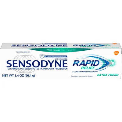 Sensodyne Rapid Relief, Sensitivity Toothpaste for Sensitive Teeth, Extra Fresh (Pasta dla wrażliwych zębów)