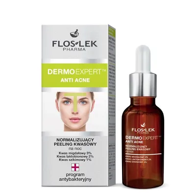 Floslek Dermo Expert, Anti Acne, Normalizujący peeling kwasowy na noc