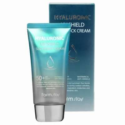 FarmStay Hyaluronic UV Shield Sun Block Cream (Kremowy bloker z kwasem hialuronowym UV)