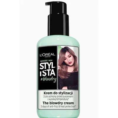 L'Oreal Paris Stylista #blowdry,  The Blowdry Hair Styling Cream (Krem do stylizacji `3 dni ochrony przed puszeniem się i wysoką temperaturą`)