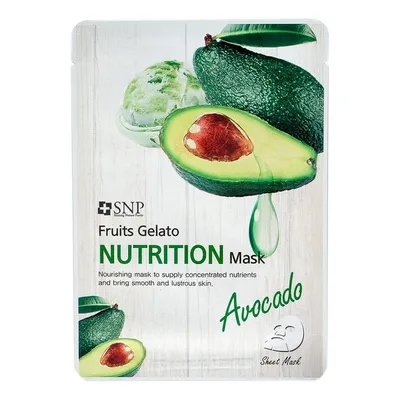 SNP Fruits Gelato Nutrition Mask (Odżywcza maska w płachcie z ekstraktem z awokado)