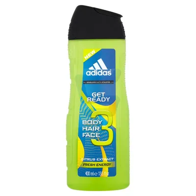 Adidas For Men, Get Ready 3 in 1 Shower Gel (Żel pod prysznic dla mężczyzn)