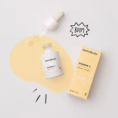 HelloBody 10% Vitami C Booster Radiance + Strength (Booster `Rozjaśnienie + wzmocnienie`)