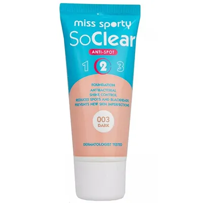 Miss Sporty So Clear, Anti - Spot Foundation (Podkład dla cery trądzikowej (nowa wersja))