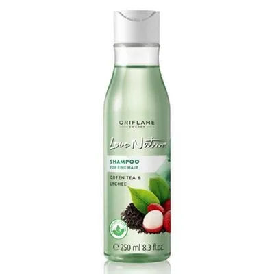 Oriflame Love Nature, Green Tea & Lychee Shampoo for Fine Hair (Szampon z zieloną herbatą i liczi do włosów cienkich)