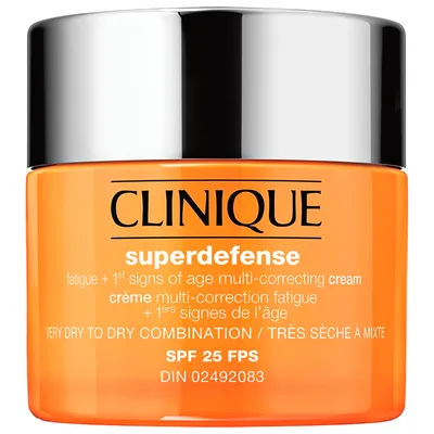 Clinique Superdefense SPF 25 Fatigue + 1st Signs of Age Multi-Correcting Cream for Drier Skin (Krem nawilżający dla suchej skóry)