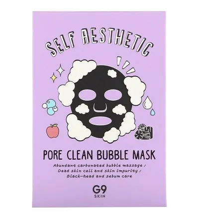G9Skin Self Aesthetic, Pore  Clean Bubble  Mask (Maseczka w płachcie z kwasami AHA BHA)