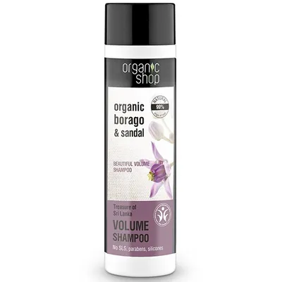 Organic Shop Borago & Sandal, Volume Shampoo (Szampon do włosów zwiększający objętość)
