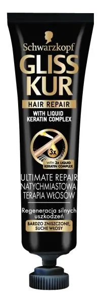 Schwarzkopf Gliss Kur Ultimate Repair, Natychmiastowa terapia dla mocno zniszczonych włosów