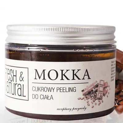 Fresh&Natural Cukrowy peeling do ciała `Mokka`