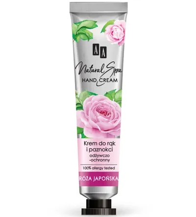 AA Natural Spa, Odżywczo-ochronny krem do rąk i paznokci z olejem z róży japońskiej